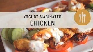 Yogurt Marinated Chicken with Creamy Greek-Inspired Sauce