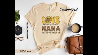 ️ ️ Custom Grandma Sunflower Shirt, Love Being Called Grandma, Leopard Grandma Shirt, Mothers Day