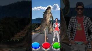 pink, yellow, and, bule, button tiger wofi Gorilla jump on button#vfx #kids #trending #shorts