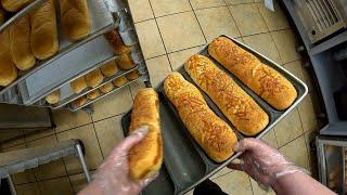 Subway Sandwiches POV Working and Making Bread