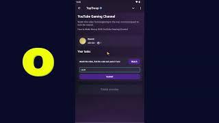 YouTube Gaming Channel | Tapswap Code Today New Task Video Code