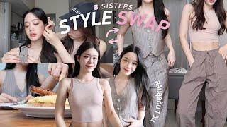 [SUB] The B Sisters Ep.5 🩷 | style swap for a day!, Q&A , brunch, สลับลุคแต่งตัวl Beamsareeda