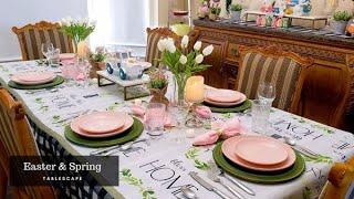 Spring & Easter Tablescape Tour | Dining Room Home Decor | Target, Home Goods, Michaels, and Amazon