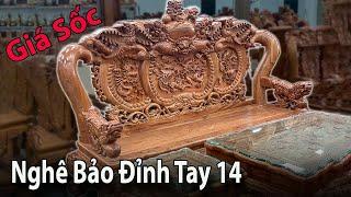 Nghê Thái Tử Cột 14 Gỗ Hương - Bộ Nghê Bảo Đỉnh Cột 14 Gỗ Hương | Đồ Gỗ Bảo Lộc