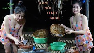 Cùng Mấy Chị Em Bích Hương Bắt Nhái Về Làm Nồi Cháo Nhái Ngon Cực