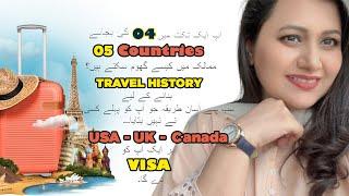 How to make to make Travel History from Pakistan | UK USA CANADA SCHENGEN