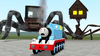 BUILDING a SCARY THOMAS CHASED BY TURNED HOUSE HEAD, TV EATER MONSTER in Garry's Mod!