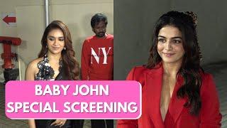 Keerthy Suresh, Wamiqa Gabbi & Others Grace The Screening Of Film Baby John #babyjohn #keerthysuresh