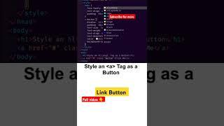 Style anchor tag as button #css #html #javascript #programming #javascriptdev #htmlcss