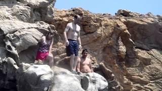 Cliff jumping with Mykonos Kayak