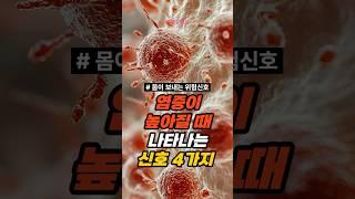 염증의 경고신호 4가지 | 방치하면 위험합니다!