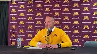 Minnesota Football Postgame Press Conference at Wisconsin 2024