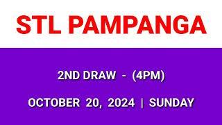 STL Pampanga result today 4pm draw afternoon result 2nd draw Philippine October 20, 2024 Sunday