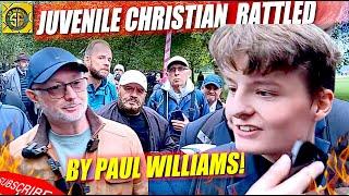 ANGRY JUVENILE CHRISTIAN RATTLED BY PAUL WILLIAMS | SPEAKER'S CORNER