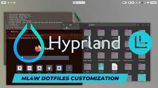Hyprland configuration with ML4W Dotfiles. EASY rice of the dynamic tiling window manager