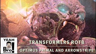 Transformers Rise Of The Beasts Optimus Primal with Arrowstripe weaponizer Beast alliance 2-pack.