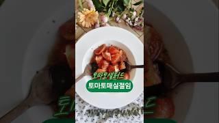 토마토매실절임레시피#토마토샐러드 #매실액드레싱 #토마토데치기 #plum dressing #koreansalad