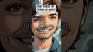 궁금해? Curious?  사람 이름은 왜 기억이 안 날까?