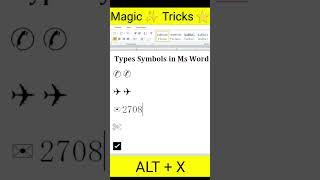 Type of symbols in Ms word |How to add symbols in word #shortsfeed#shortsviral #msword #mswordtricks