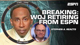 Stephen A. reacts to Adrian Wojnarowski retiring from ESPN  | First Take