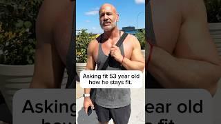Asking fit 53 year old what he does for his workouts. #nyc #bodybuilding #workout #fitness