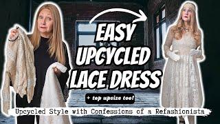 DIY Vintage Lace Dress Tutorial | Easy Upcycling ️ makes a great Porcelain Doll costume