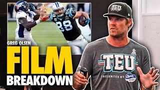 Greg Olsen BREAKS DOWN FILM to NFL Tight Ends | Youth Inc. at Tight End University