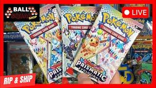 Pokémon LIVE SHOP - OPENING Prismatic Evolutions, Surging Sparks, One Piece, Dragon Ball, & more!