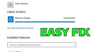 How To Fix Wireless Display Install Failed In Windows 11 (Wireless Display Couldn't Install)