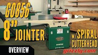 Grizzly 8" x 72" Jointer with Spiral Cutterhead and Mobile Base G0856