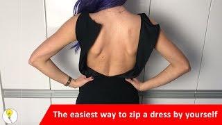 The easiest way to zip a dress by yourself