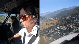 Two Female Pilots Master a Challenging Landing at Paro Airport!