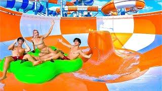 24 HOUR OVERNIGHT WATERPARK CHALLENGE!!