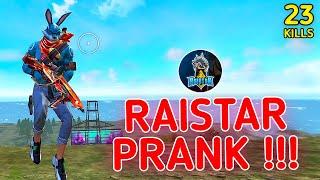 SOLO VS SQUAD || RAISTAR PRANK!!! TROLLING ENEMIES WIT RAISTAR BUNNY COSTUME| 99% HEADSHOT INTEL I5