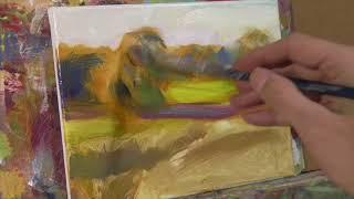 Landscape  REAL TIME version painting demo by Peter Chorao