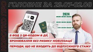 Коротко про головне за тиждень 29.07 - 02.08.2024