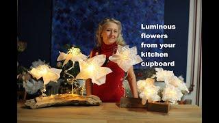 #diezürcherin #diy #Luminous flowers from your kitchen cupboard #english #decoration #floraldesign