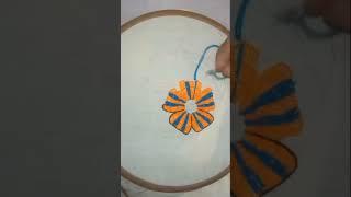 Hand Embroidery :- #handembroidery #fancy #flower #new #stitch #design #viralvideo #shorts