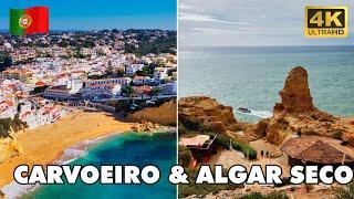 CARVOEIRO & Algar Seco | FULL Coastal Walk  to Benagil Caves | Algarve  Portugal 