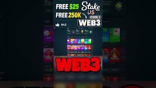  Stake US Promo Code 2025: Use "WEB3" for free $25 bonus #stakeus #stakeuspromocode