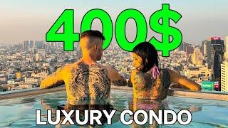 MY 400$ LUXURY CONDO TOUR (THAILAND)