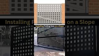 New innovation - a folding gate ideal for uneven entrances  #cad #fabrication #doors #metal #mech