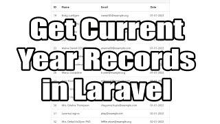 How to Get Current Year Data in Laravel | Coding Xpress