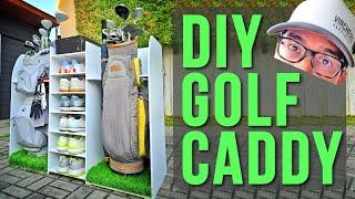 DIY Golf Caddy for 2 bags and 6 shoes