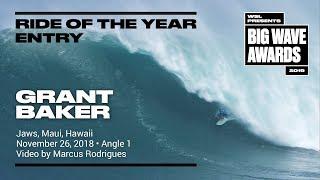 Grant Baker at Jaws 1 - 2019 Ride of the Year Entry - WSL Big Wave Award