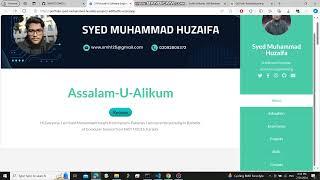 Resume Syed Muhammad Huzaifa