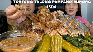 TORTANG TALONG PRITONG PAMPANO NILAGANG GULAY AT BURONG ISDA | MUKBANG PHILIPPINES