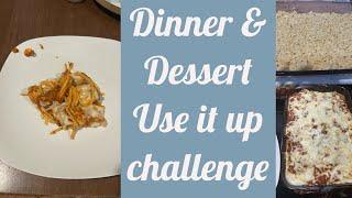 Shelftember dinner and dessert use it up challenge