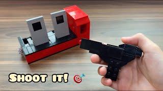 How to build a working mini Lego gun + Shooting gallery ( Target range )