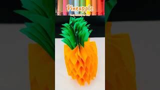 Pineapple Paper Craft for Kids !How to Make Pineapple |  DIY Craft | Yellow Day Craft idea